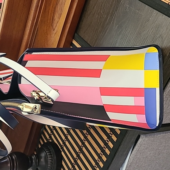 Kate ♠️ Striped leather bag - Picture 6 of 17